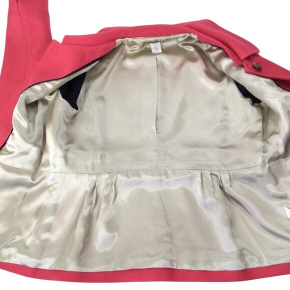 J. Crew Wool Blazer Women's Size 10 Office Career Lined Coral Peplum Style 99322 - Picture 10 of 11